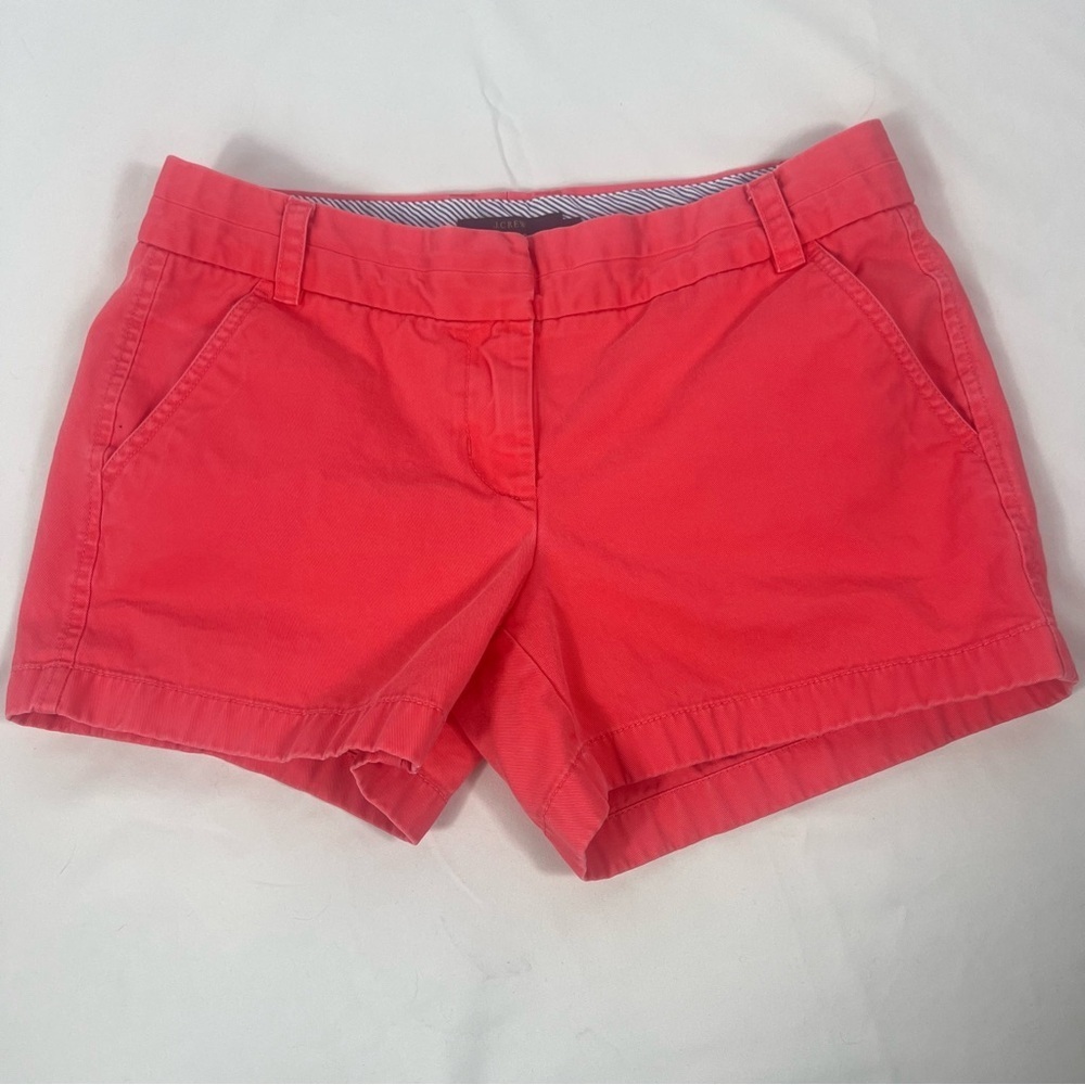 J. Crew Vibrant Coral Women's Chino Shorts